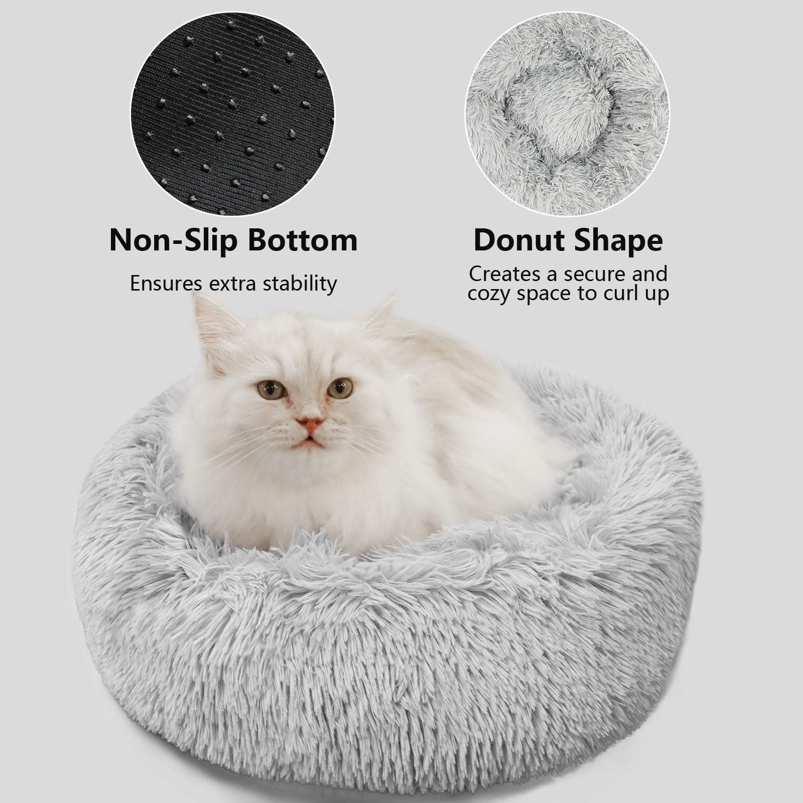 Qinxuepet donut bed vacuum-sealed packaging saves space before setup.