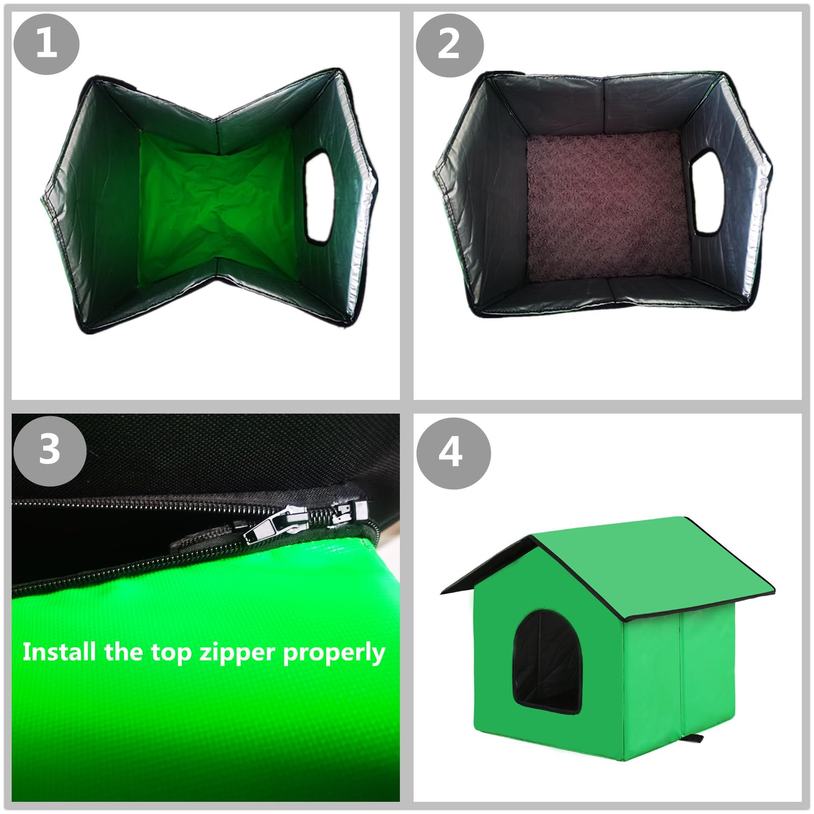 QIPUVOFY outdoor pet shelter durable frame underscores long-lasting use in varied weather.