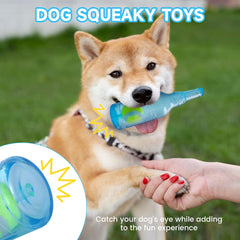 Qiuruoo Water Bottle Dog Toy in interactive play mode for chasing