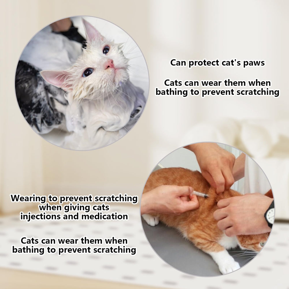 QIYUDA cat mittens easy-install removal enables quick changes.