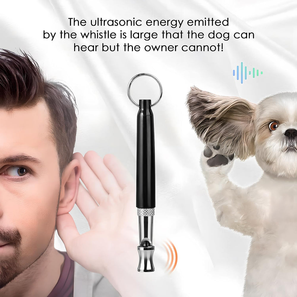 Qivorimith dog whistle packaging shows ready-to-use kit with strap and guide.