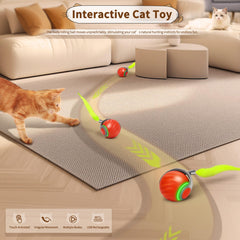 QKOQKO Interactive Cat Toy feather tails stimulate hunting instincts with fluttering tails