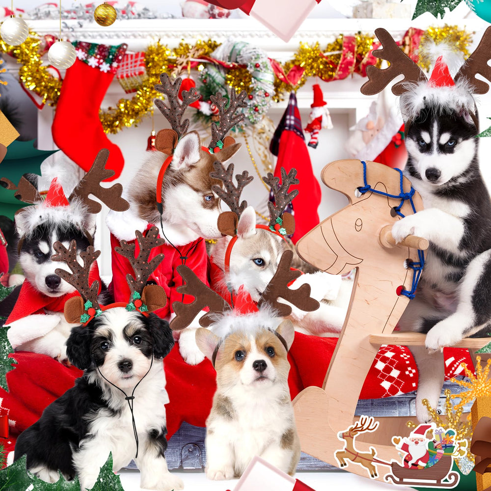 QKURT festive dog headbands are adjustable and comfortable for events
