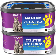 Qltytoy cat litter refill bags compatible with Litter Genie Standard for easy setup