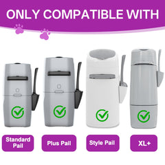 Qltytoy cat litter refill bags compatible with Litter Genie Style for convenient home use