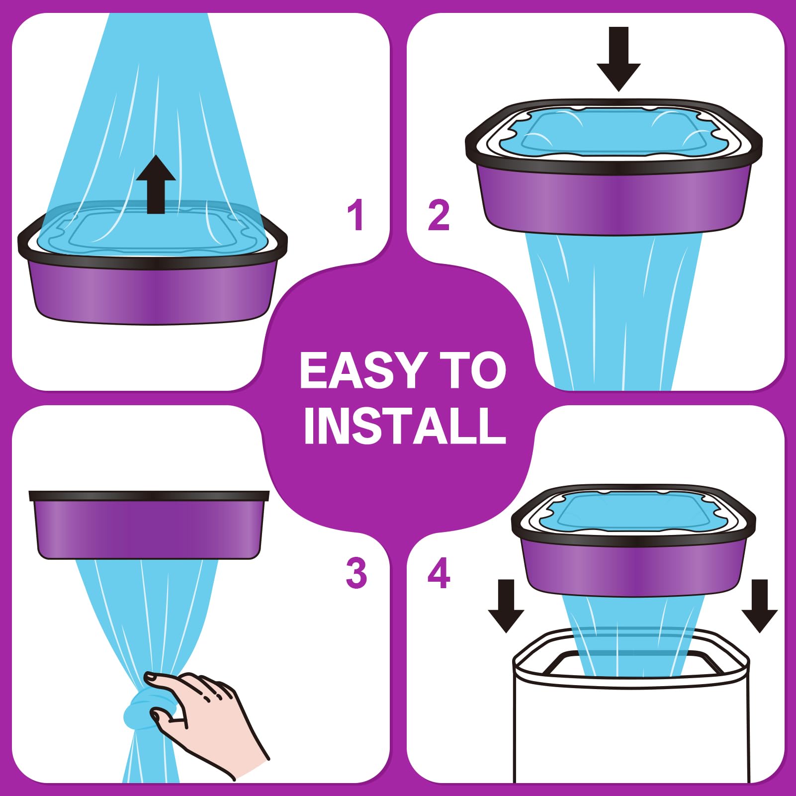 Qltytoy cat litter refill bags designed for easy use and reduced waste