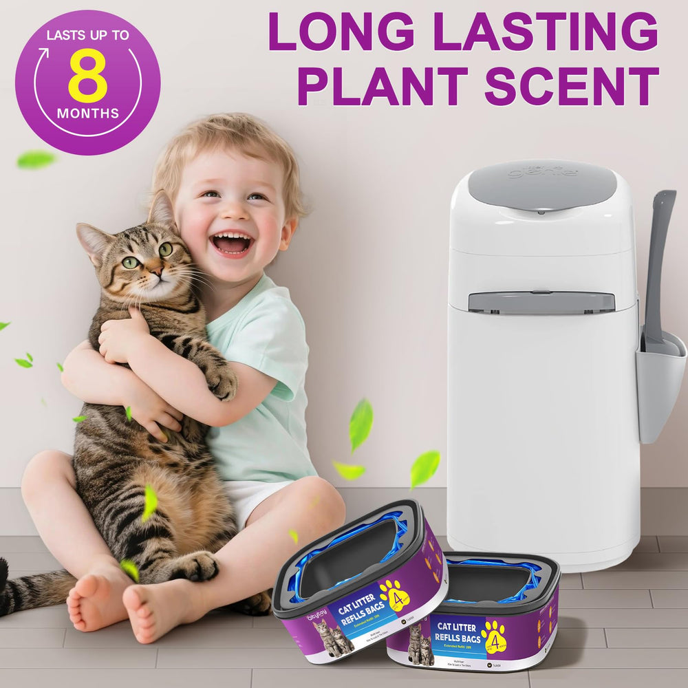 Qltytoy jumbo 28ft refill bag for Litter Genie Pail refills with high capacity