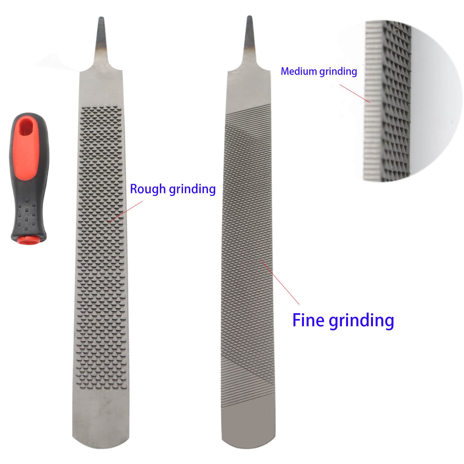Qlvily hoof rasp with rubber handle provides a secure grip for precise trimming.