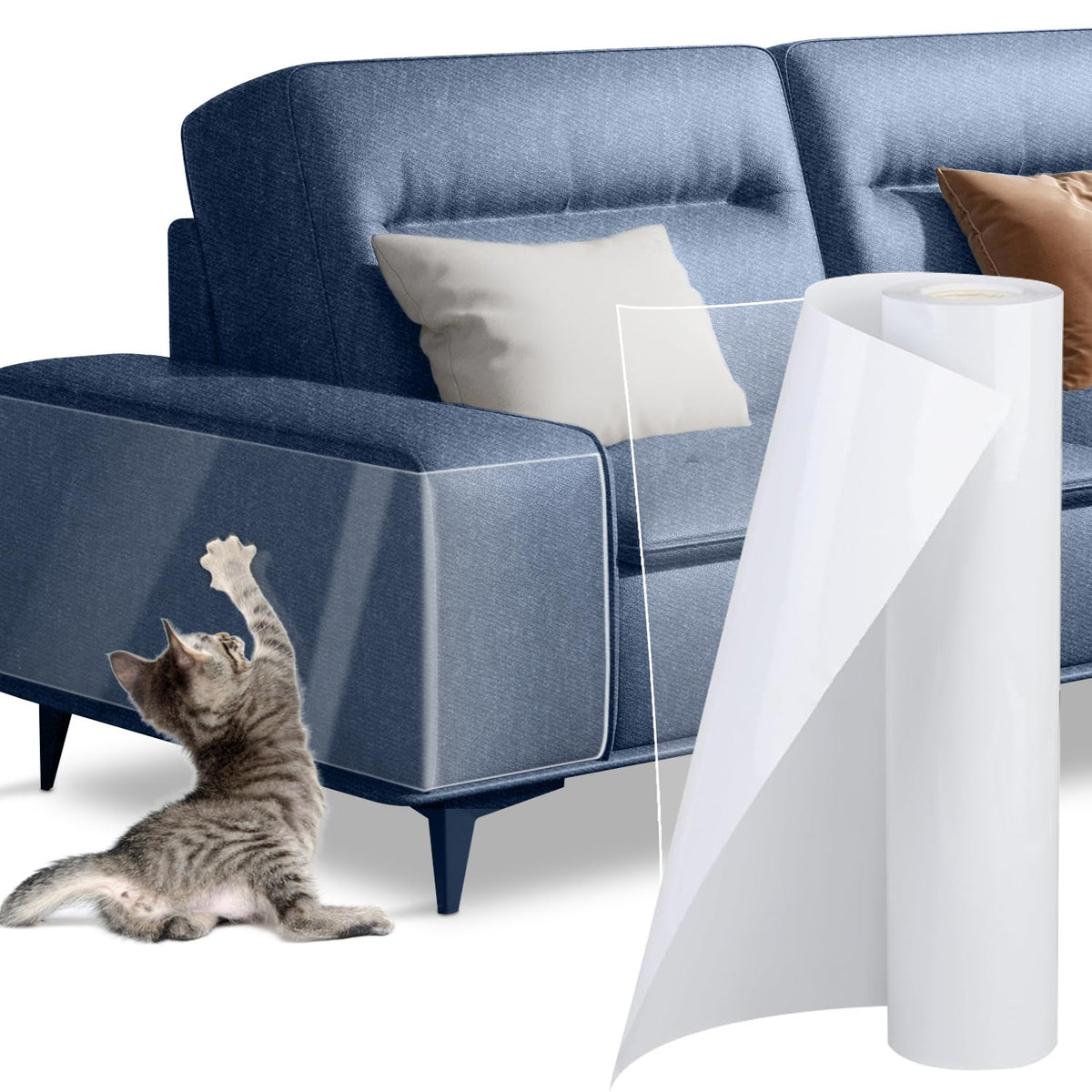 Qlyxang cat scratch protector roll offers extensive coverage for sofas and furniture.