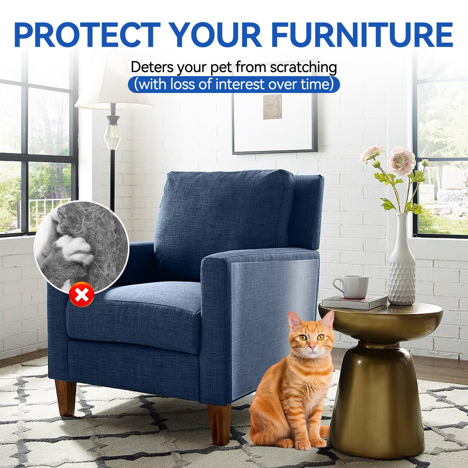 Qlyxang clear couch protector adhesive keeps surfaces visible while protecting against claws.