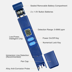 QNCIGER TDS Meter LCD display detail for clear readings in seconds.