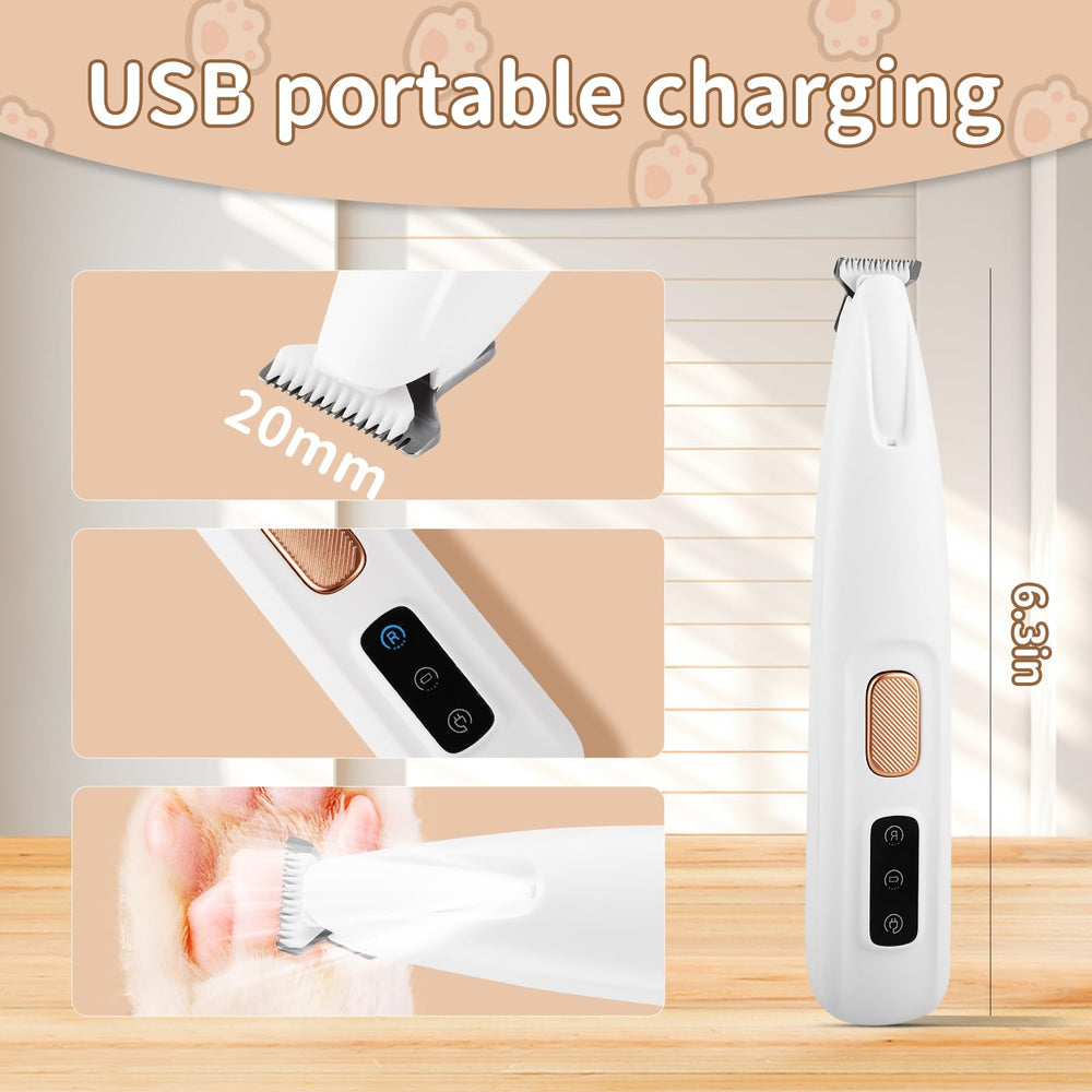 QNHMPW cordless design with recharge cable lets you groom anywhere