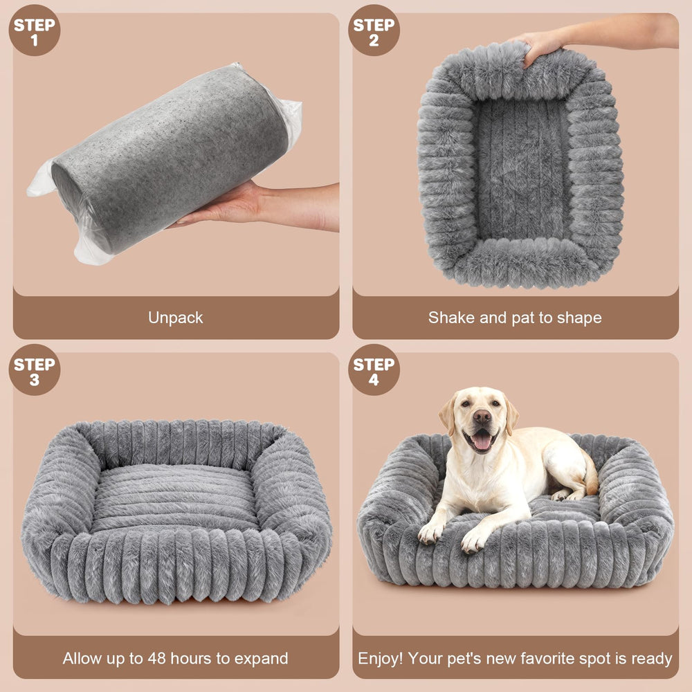 QOKO dog bed includes a mini toy pillow for added play