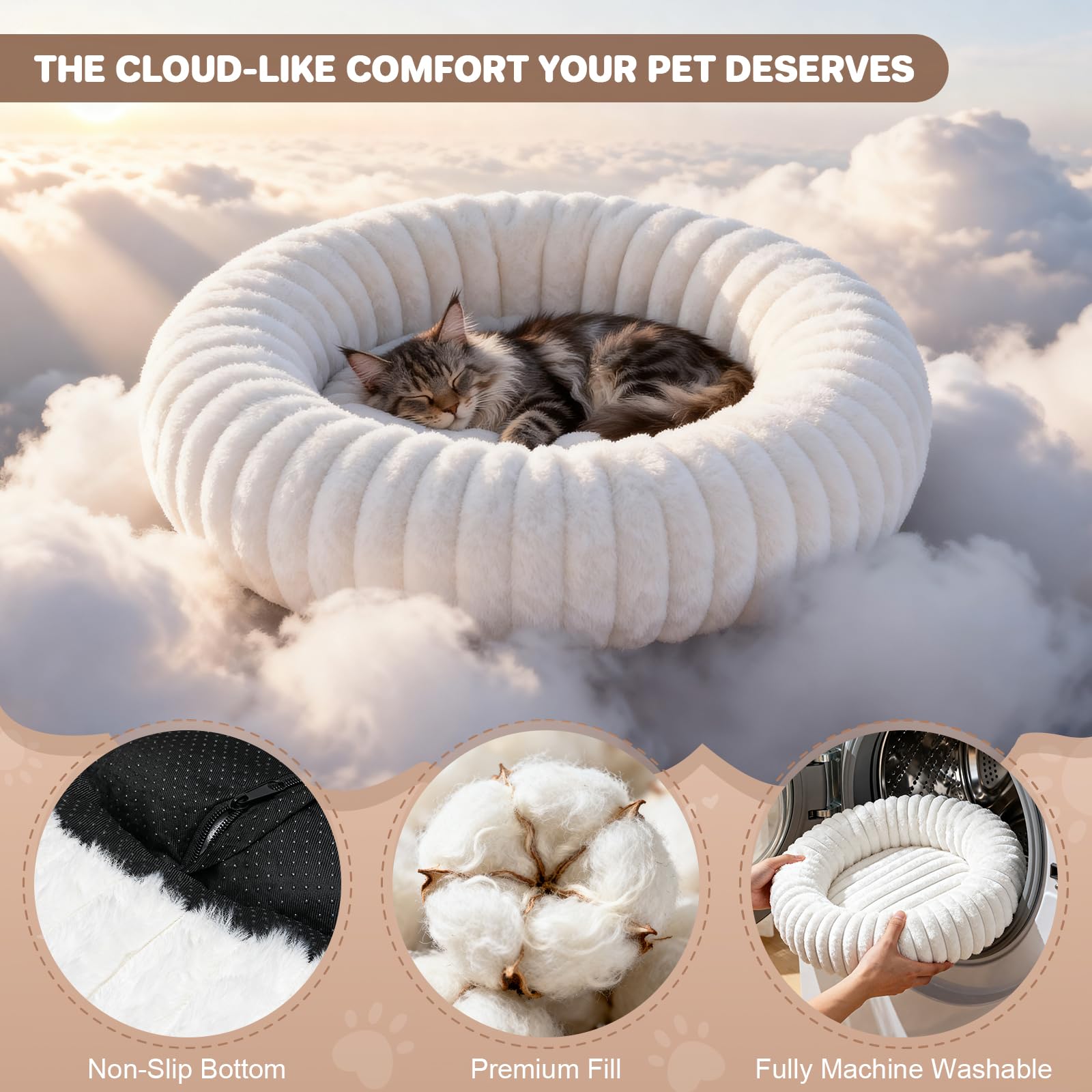 QOKO self-warming cat bed interior showing heat-reflecting layer warmth