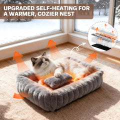 QOKO self-warming cat bed side nook emphasizes calming enclosed resting space
