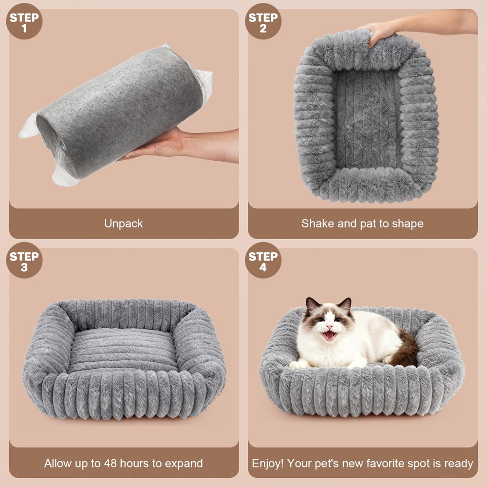 QOKO self-warming cat bed size options fit kittens to small dogs