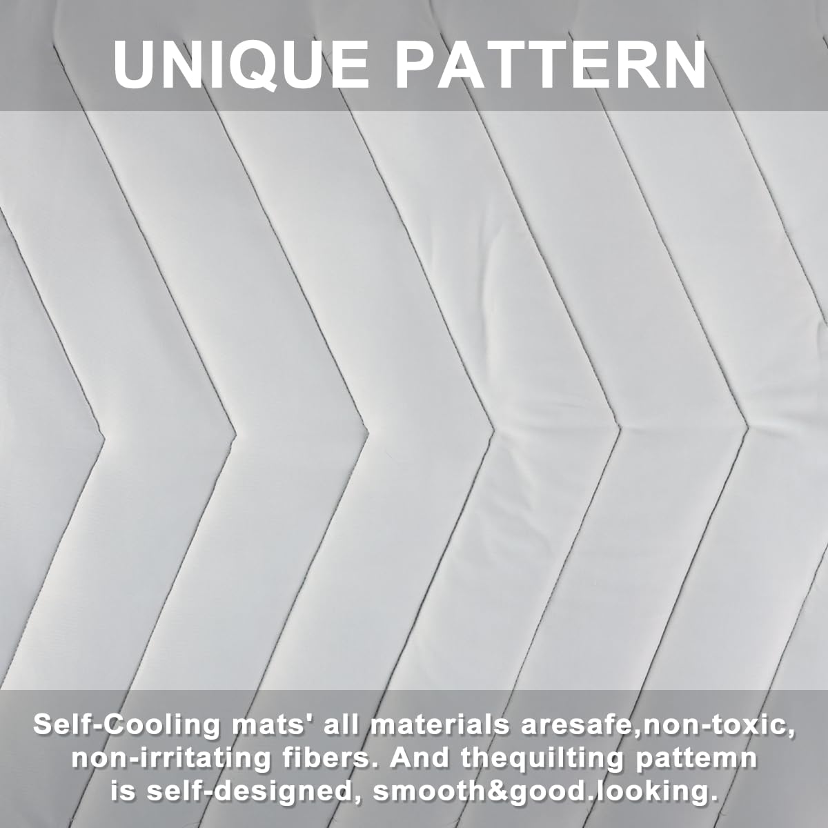 Packaging note for Qonimm mat with compressed packaging and fluffing.