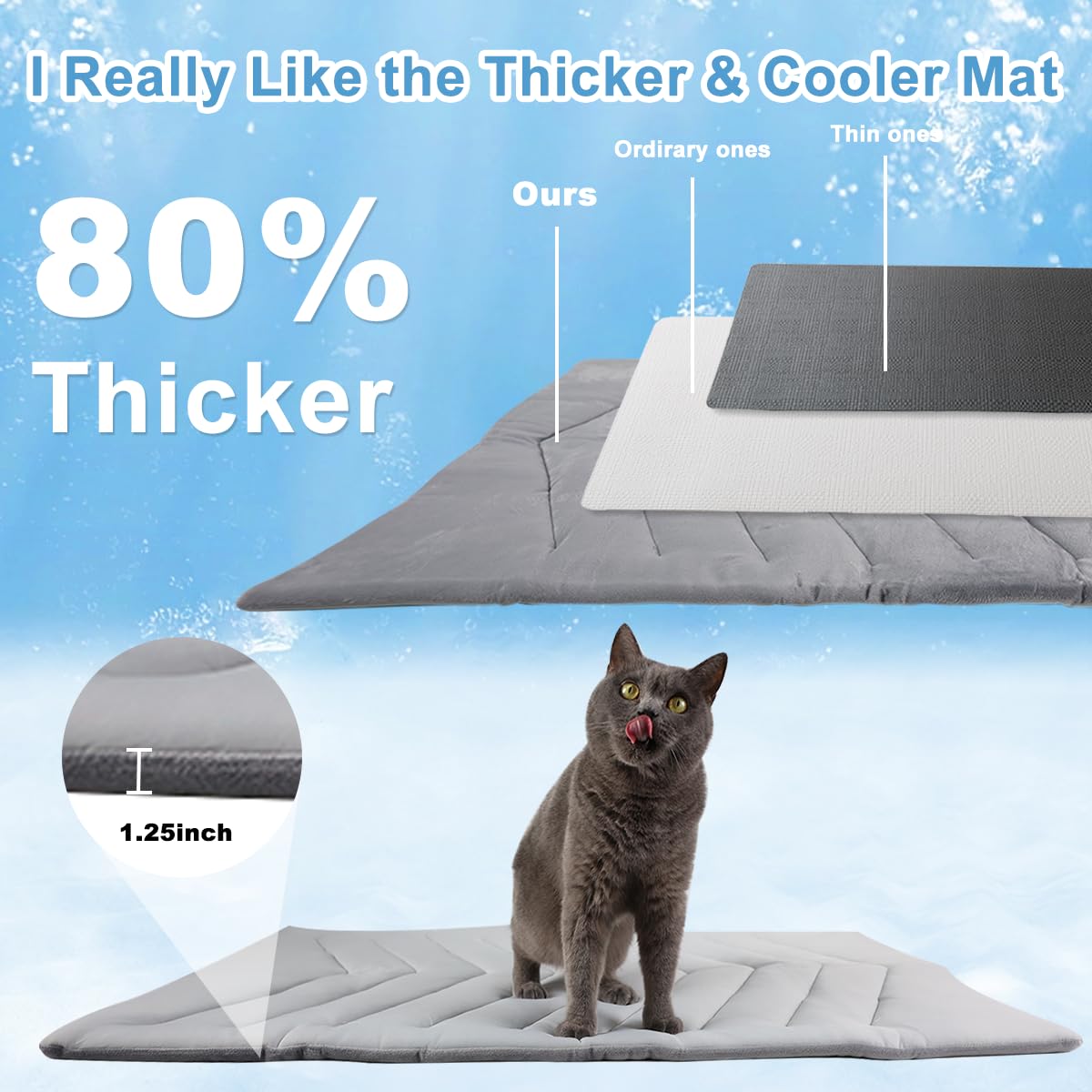 Close up of Qonimm Q-MAX fabric demonstrating instant contact cooling on the surface.