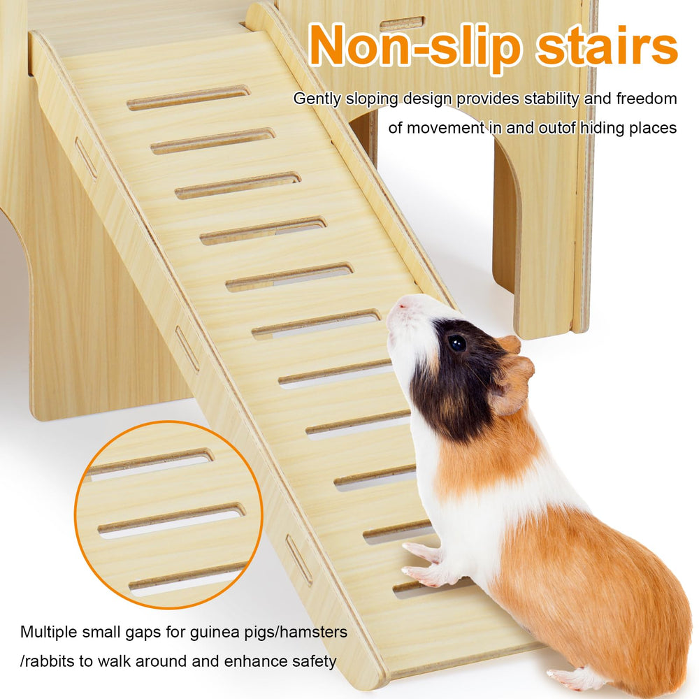 Qorviana guinea pig hideout dimensions 15x10x7 offer roomy space.