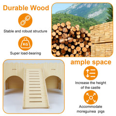 Qorviana guinea pig hideout durable wood provides long lasting support for small pets.