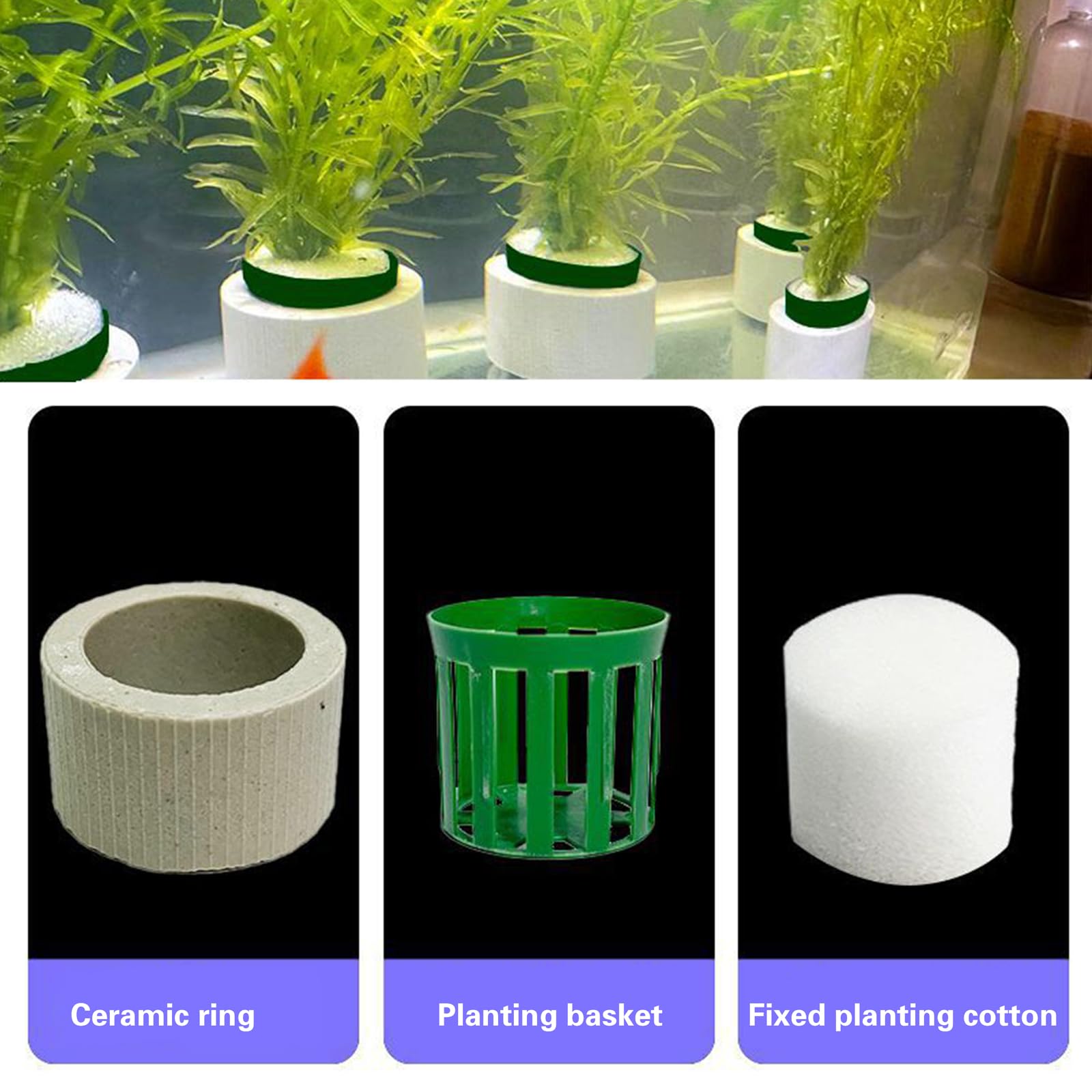 QoTang aquarium sponge wrap emphasizes ease of use and quick plant setup.