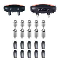 QoTang dog training collar prongs with rubber caps ensure gentle contact.