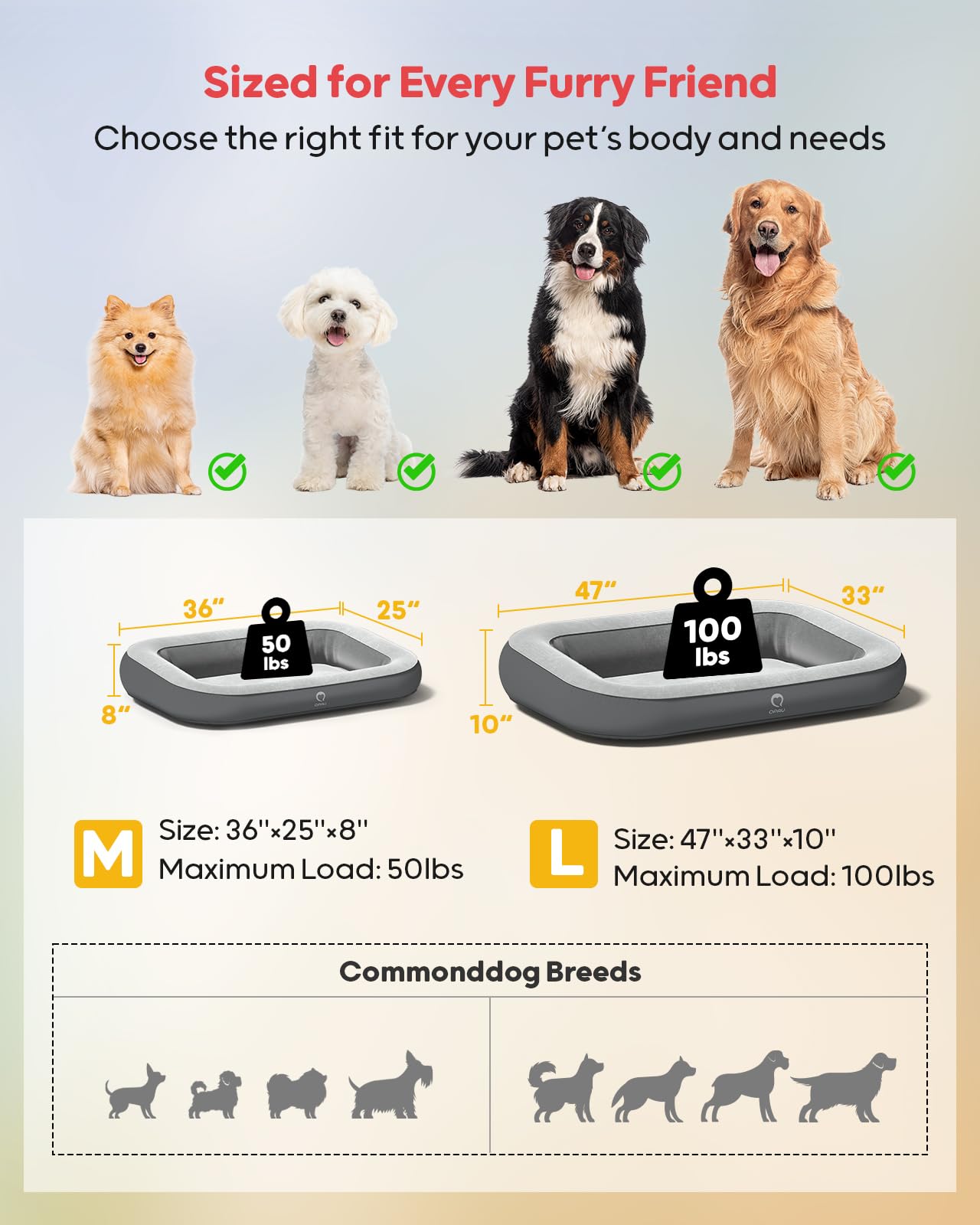 QPAU inflatable dog bed packing bag for quick transport on trips