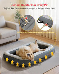 QPAU inflatable dog bed raised sides provide a cozy secure resting space