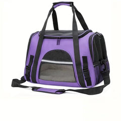 QQLe cat carrier soft-sided airline-approved image shows breathable airflow for calmer travels.