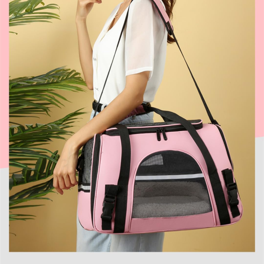 QQLe pet carrier washable and lightweight for easy cleaning.