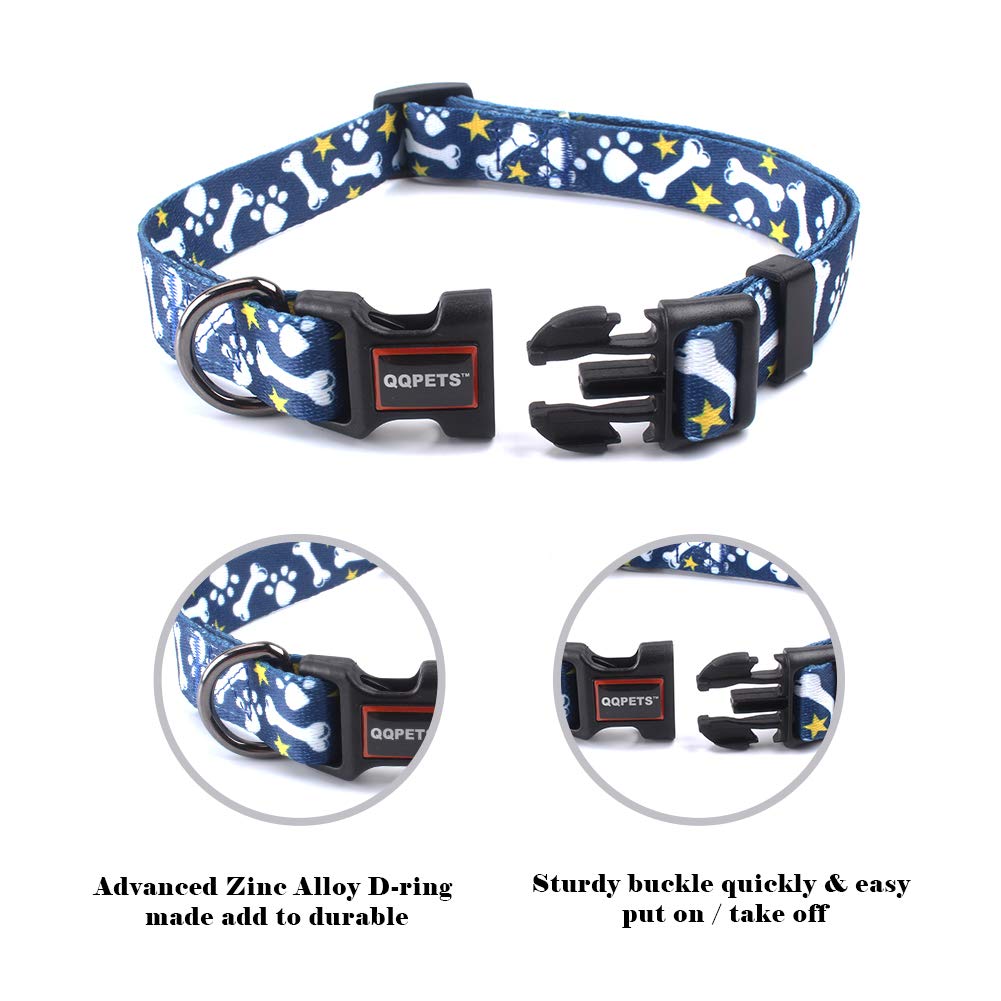 QQPETS soft polyester collar for daily wear and easy cleaning.
