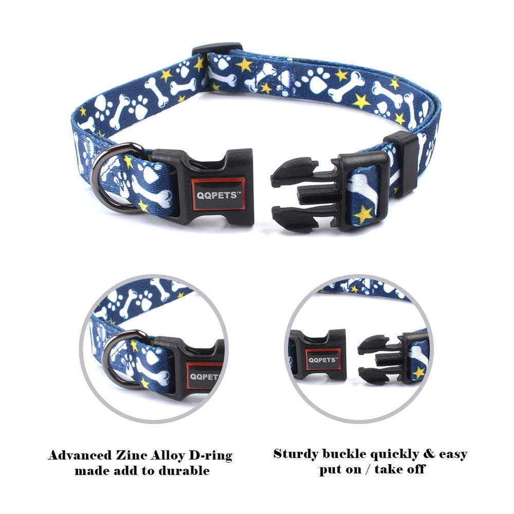QQPETS soft polyester collar for daily wear and easy cleaning.