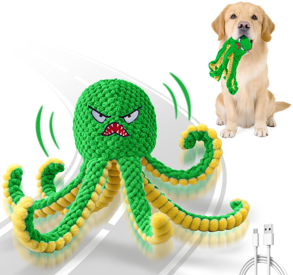 Qraxond interactive dog toy Octopus cover shows a plush, durable surface for safe indoor play.
