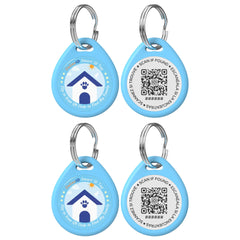QRTAGLAB cat tag blue front for quick ID access and faster reunions