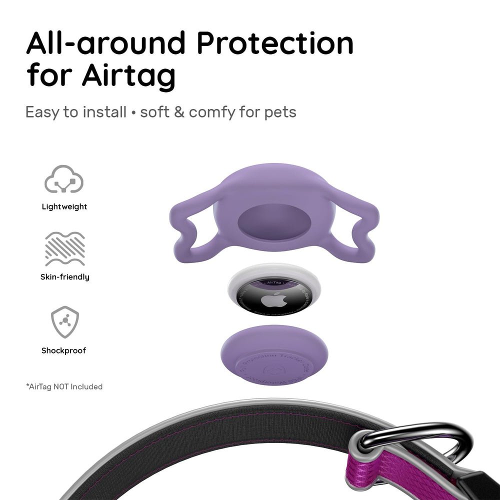 QRTAGLAB safety locking buckle provides secure closure for active dogs.