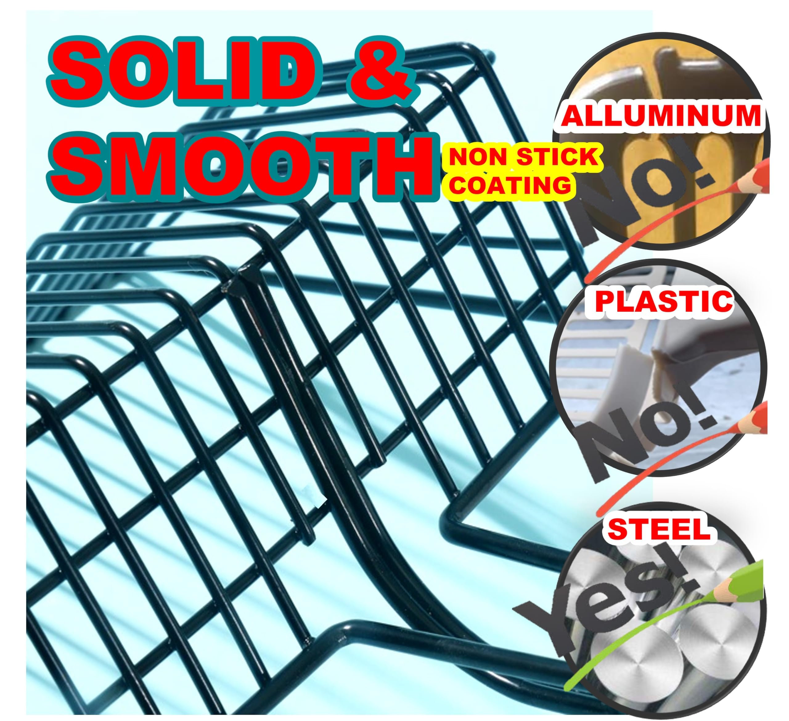 QUALIALL metal cat litter scoop with holder keeps scoop off the floor.