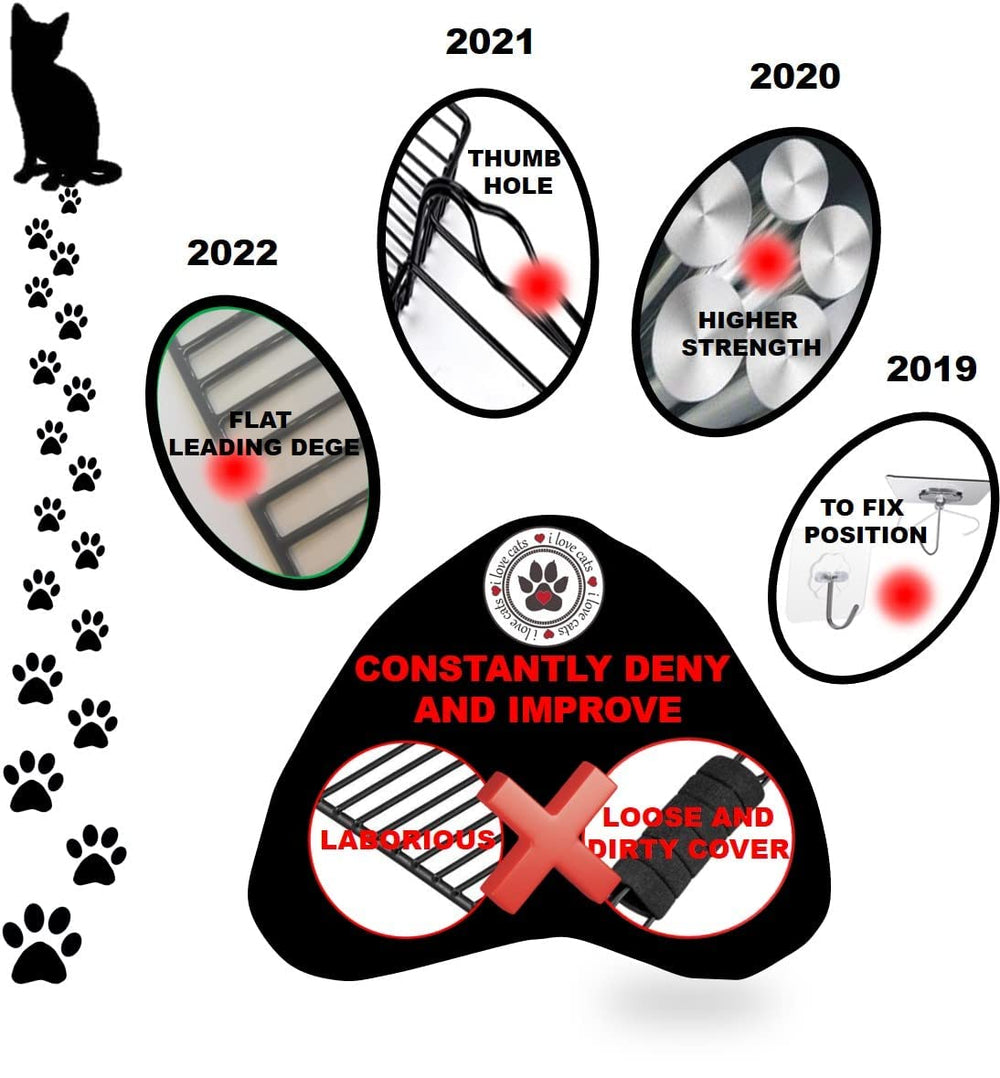 QUALIALL metal cat litter scoop large scoop speeds cleanup of clumping litter.