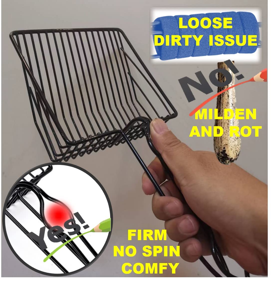 QUALIALL metal cat litter scoop welded joints ensure sturdy daily use.