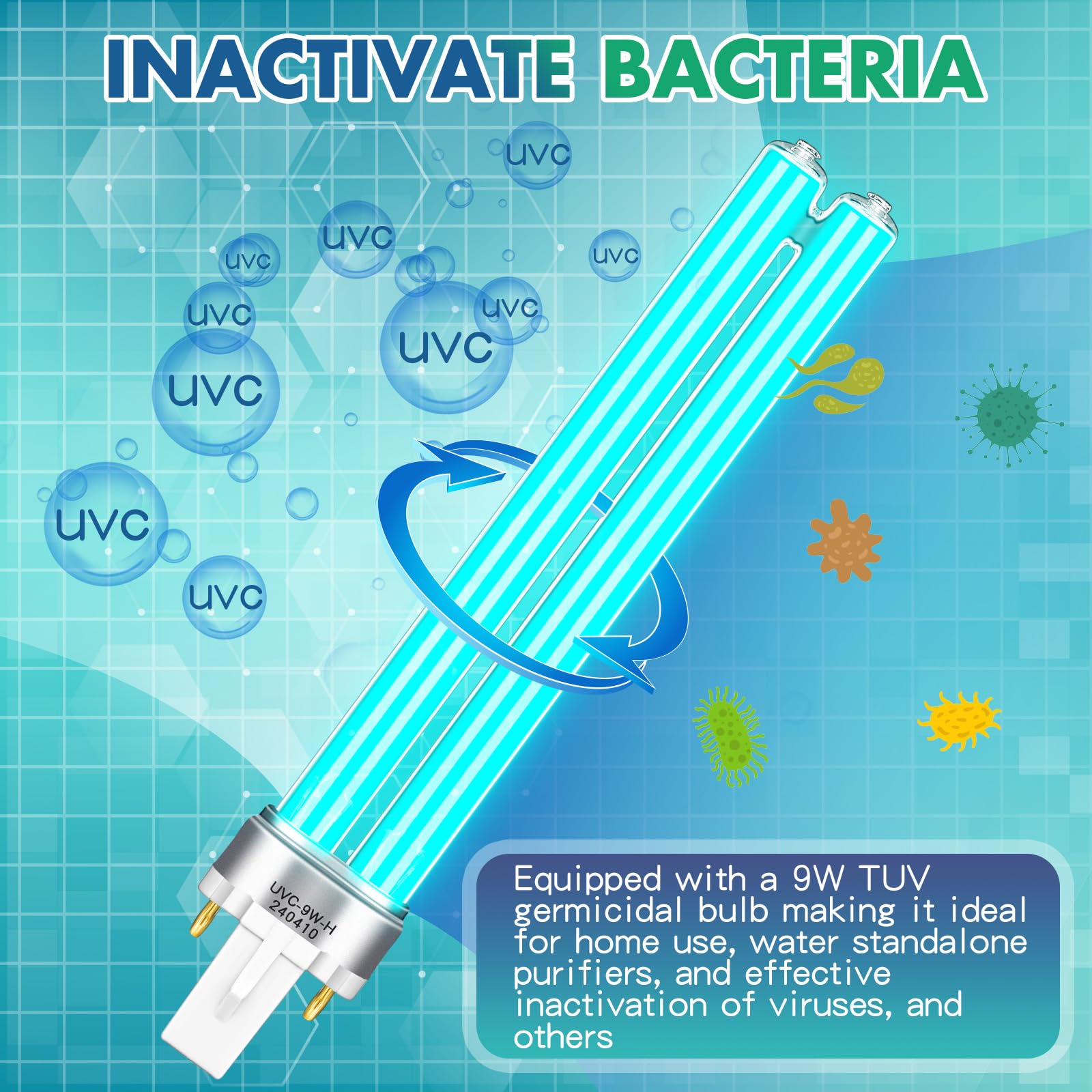 Qualirey 60V 170mA UV bulb installed in aquarium system