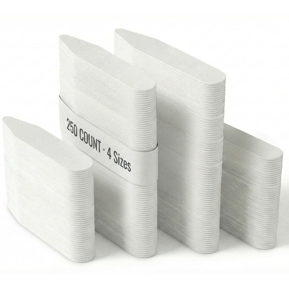 Quality Stays 250 collar stays pack front view for long-lasting shirt crispness
