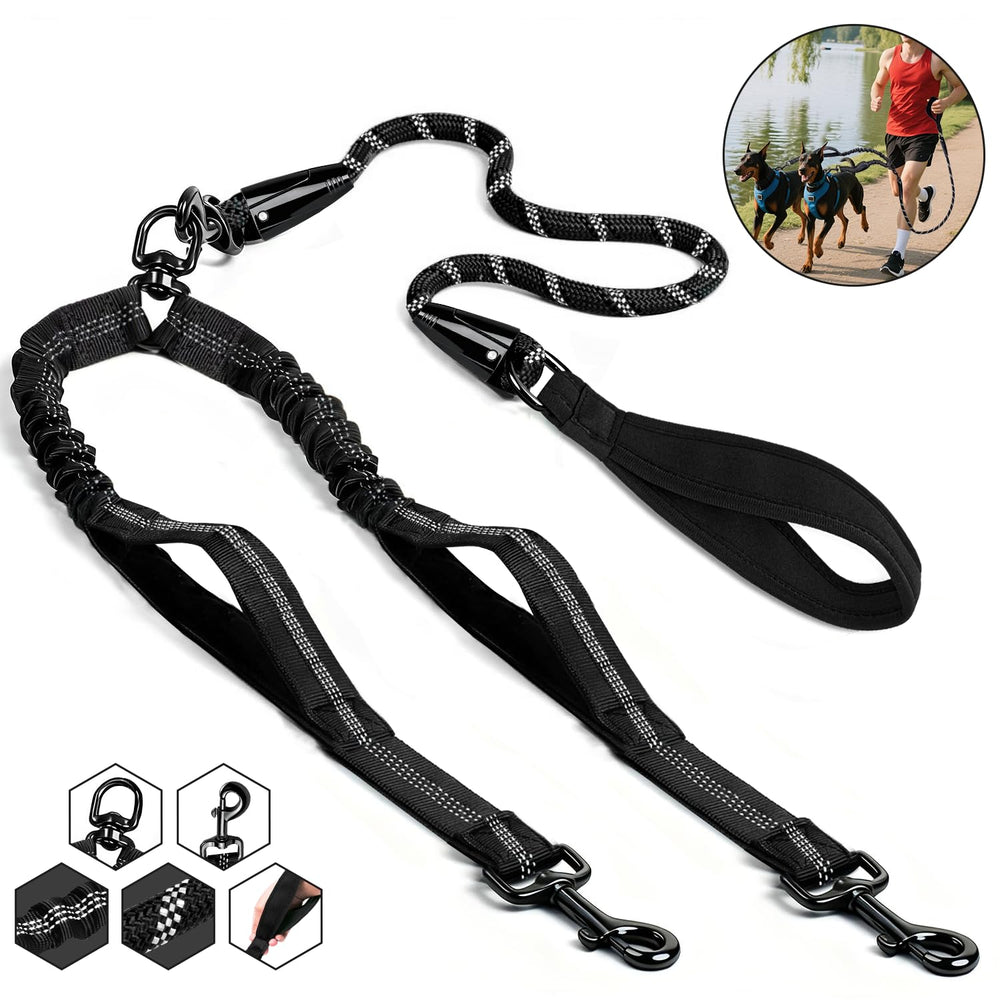 QUAN DUO DUO heavy-duty leash with metal buckle ensures durability.