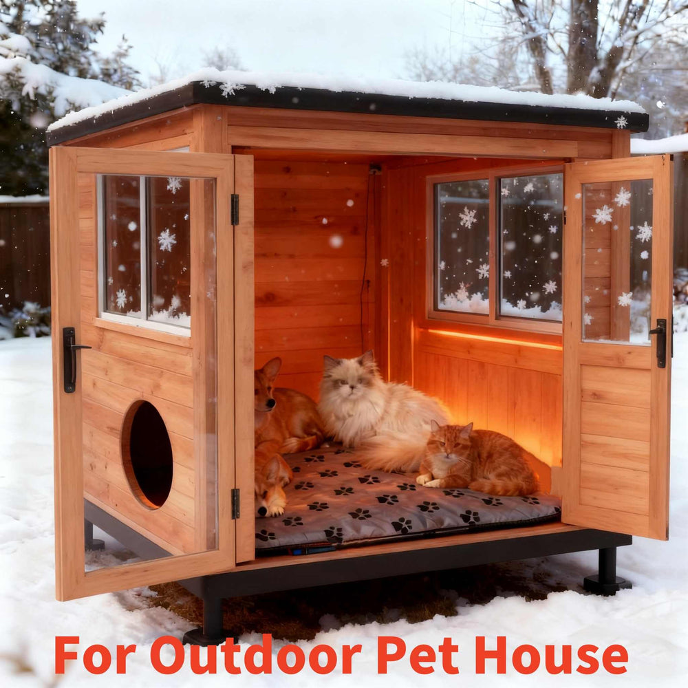 QUASILOVE cat heating bed cozy image emphasizes safe warmth during indoor lounging