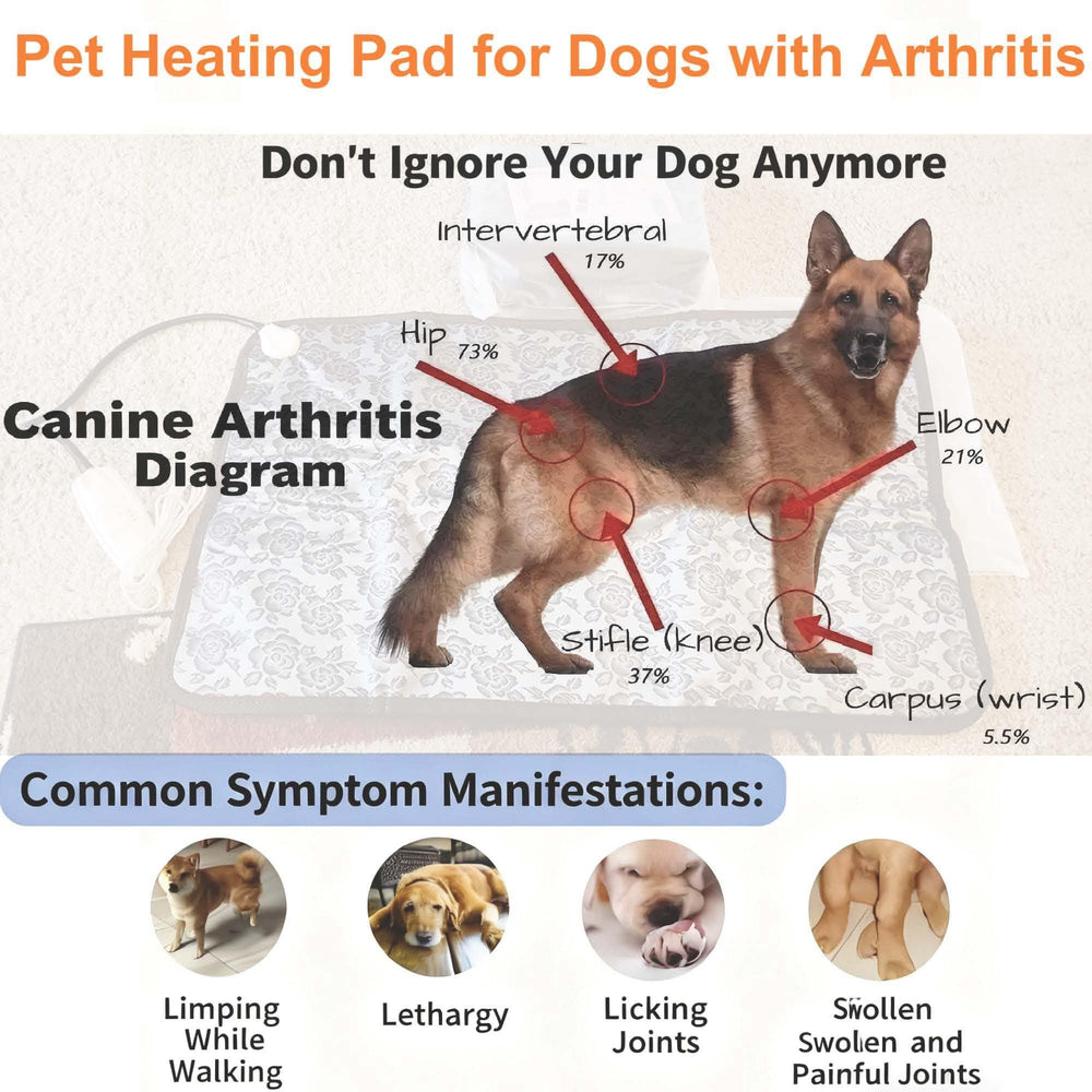 QUASILOVE puppy heating pad digital display highlights precise temperature control for comfort