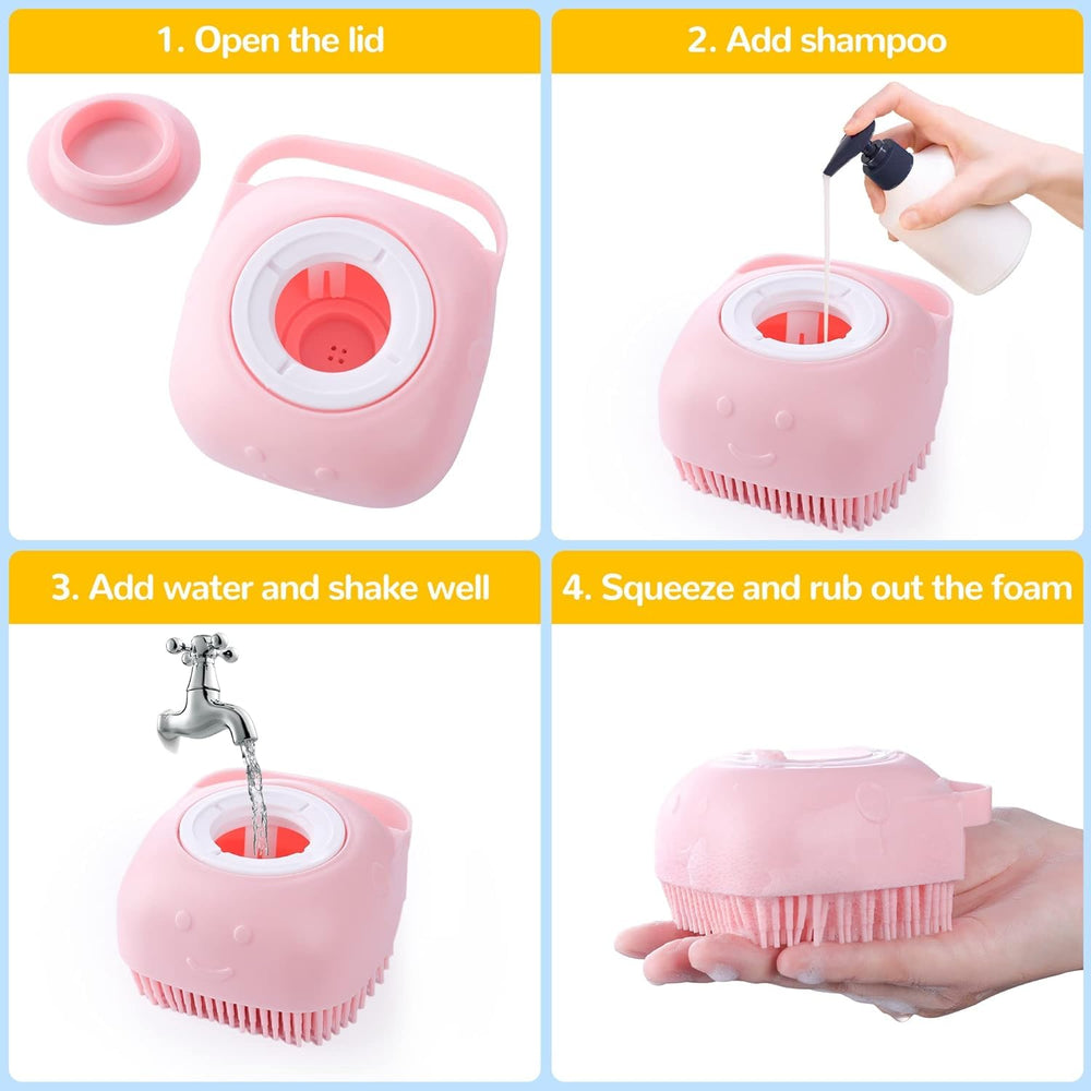 Qubccum shampoo-bath-brush soothing bath massage