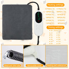 QUEARN cat house timer interface enables easy warmth and timing customization.