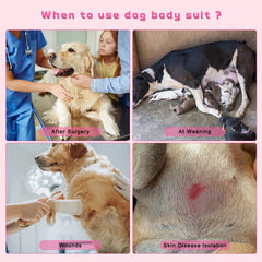 QUEARN dog recovery onesie as a cone alternative for post-surgery comfort