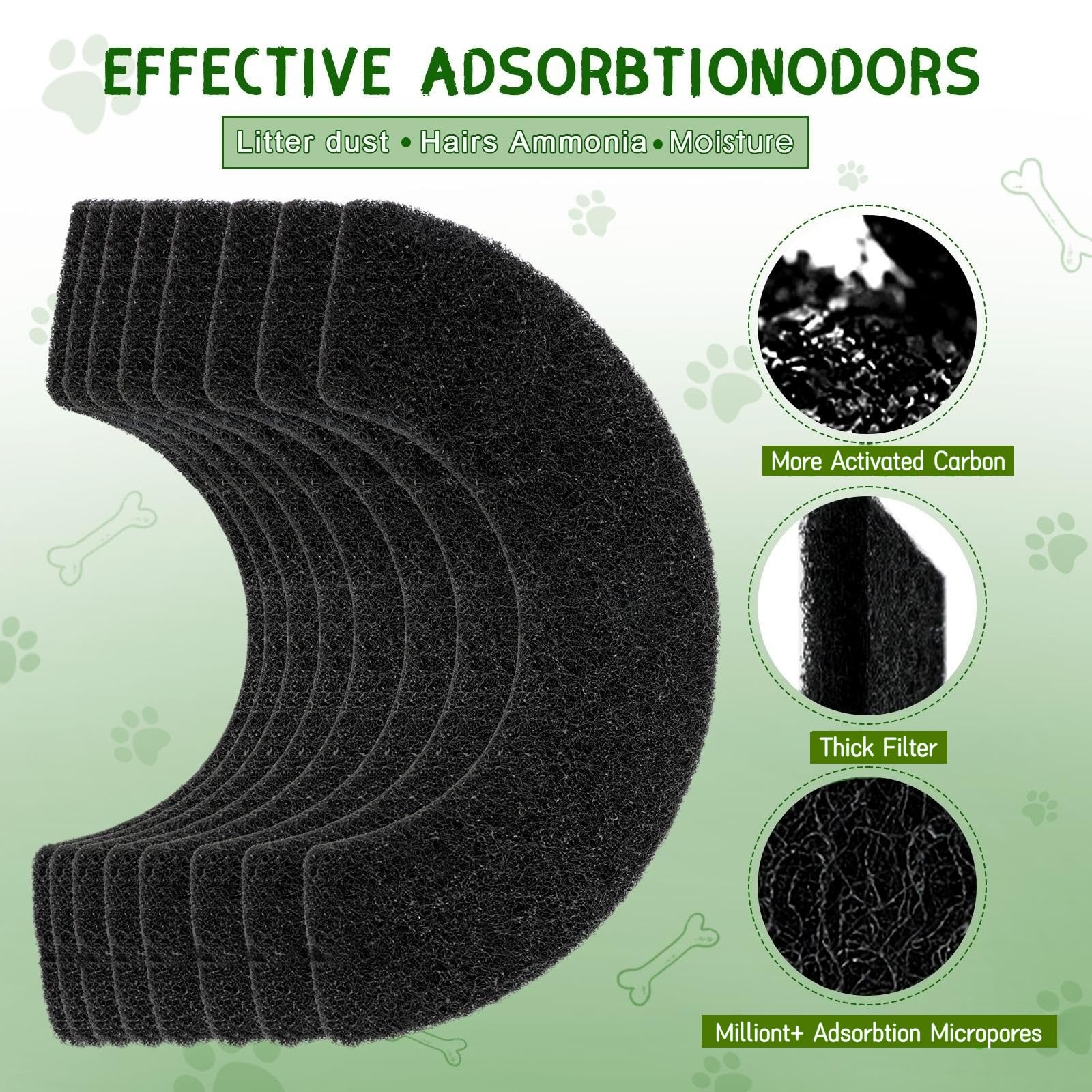 QUEARN model4-connect filter closeup highlights activated carbon for odor control.