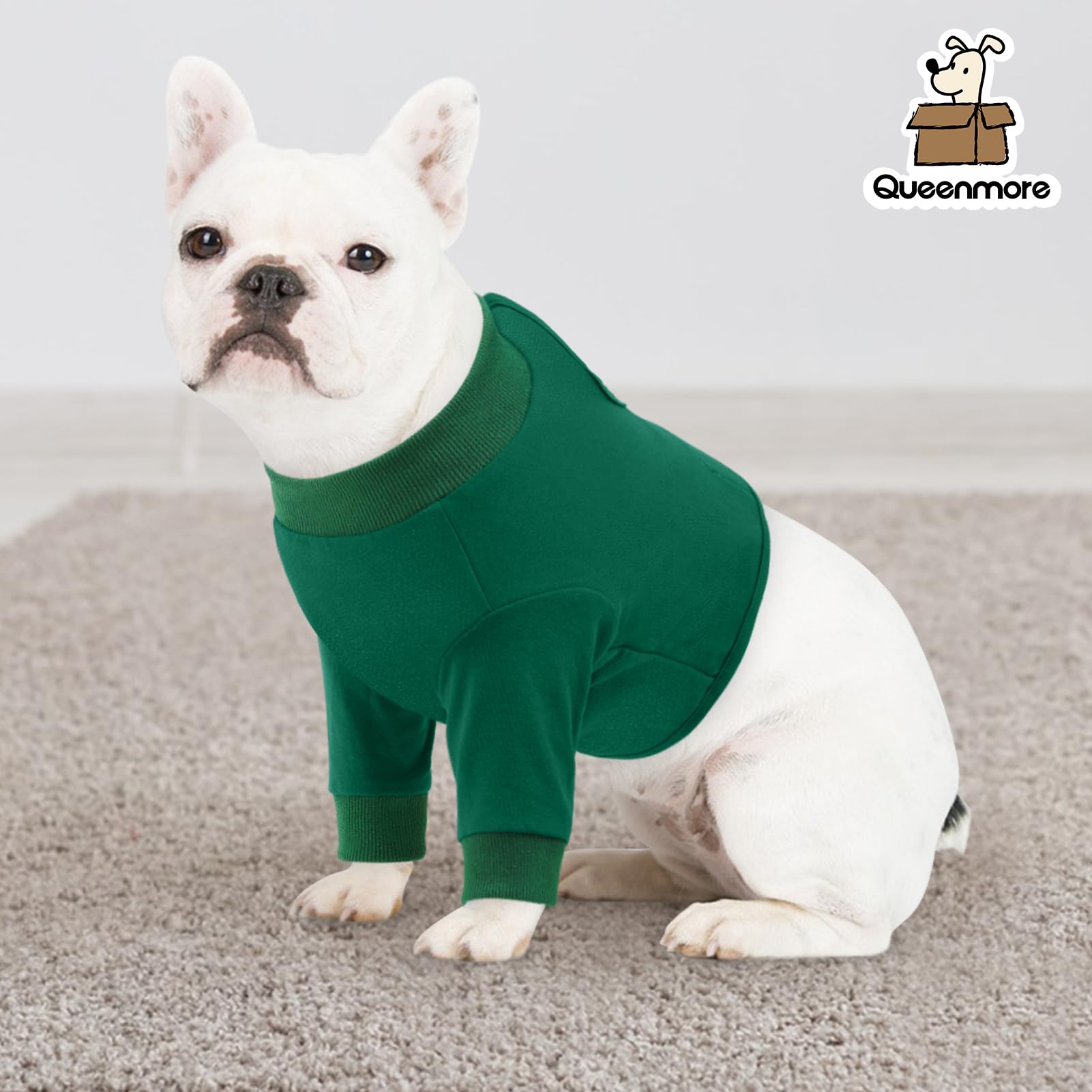 Queenmore breathable cotton material keeps pets cool and comfortable during wear.