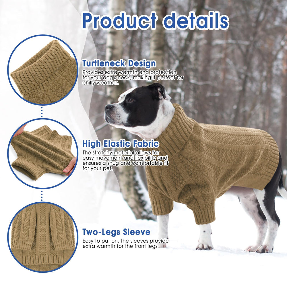 Queenmore Christmas-style dog sweater shown for festive holiday photos.