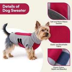 Queenmore Christmas dog sweater soft-micro-elastic fabric for cozy winter wear.